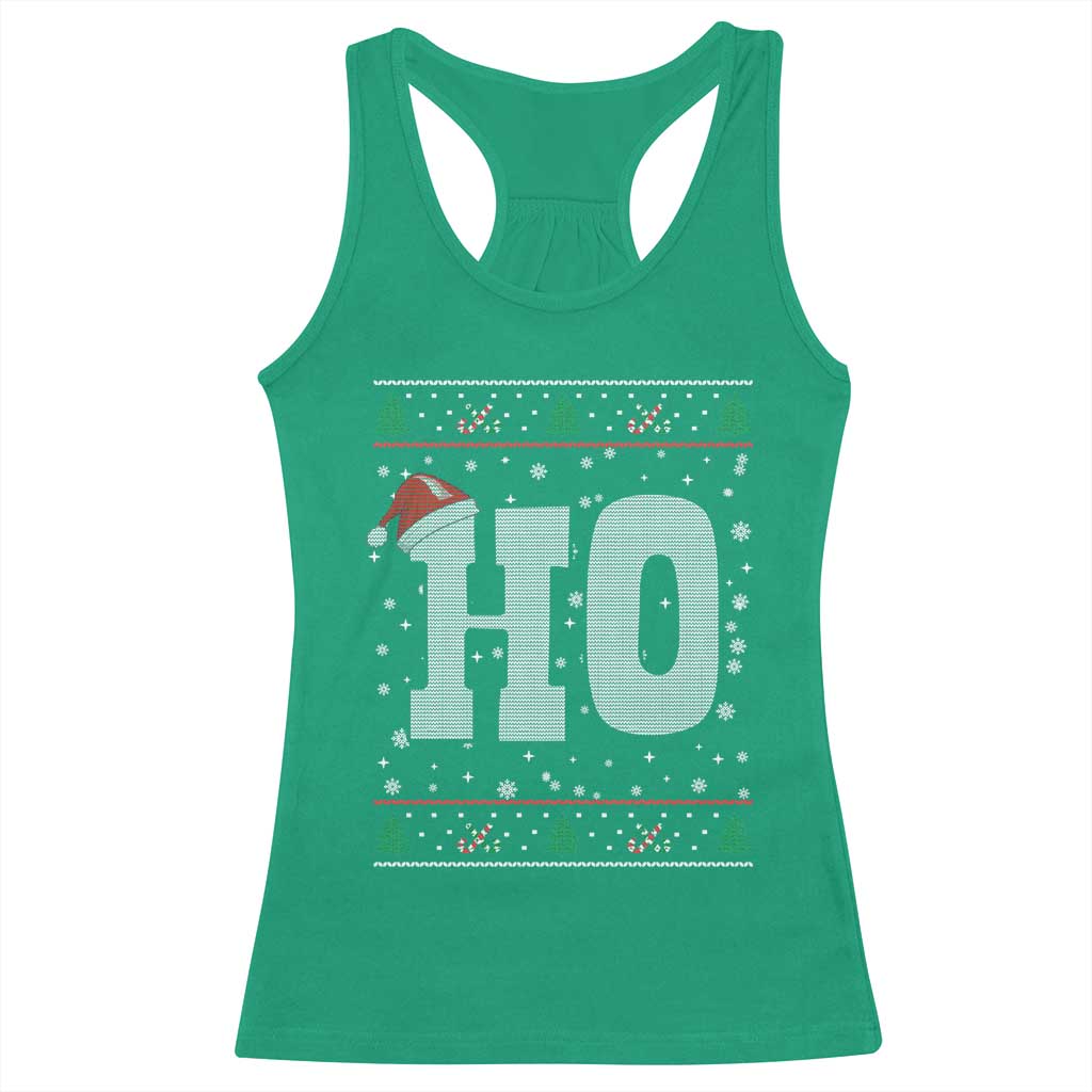 Where's My Ho At Matching Ugly Christmas Racerback Tank Top Ho Funny Couples TS10 Irish Green Print Your Wear