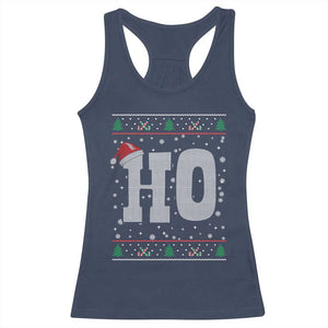 Where's My Ho At Matching Ugly Christmas Racerback Tank Top Ho Funny Couples TS10 Navy Print Your Wear