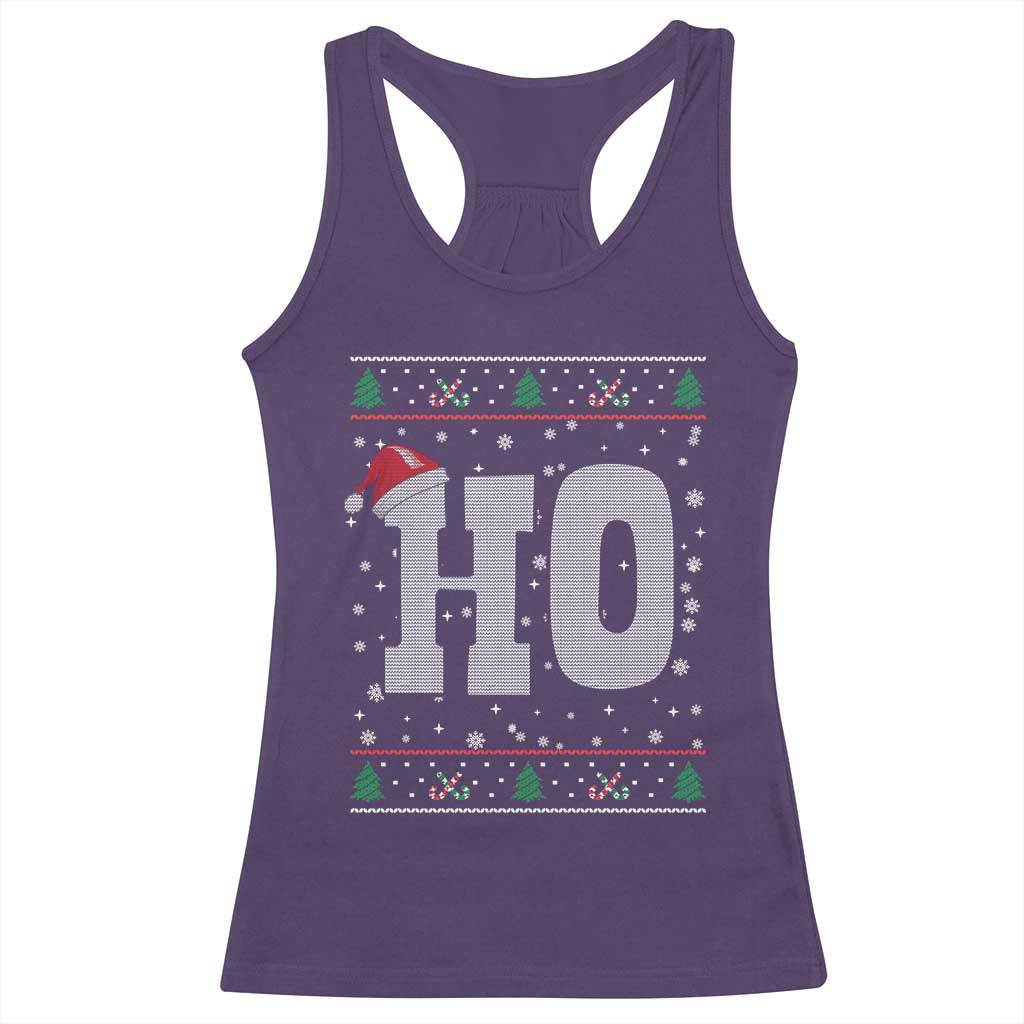 Where's My Ho At Matching Ugly Christmas Racerback Tank Top Ho Funny Couples TS10 Purple Print Your Wear