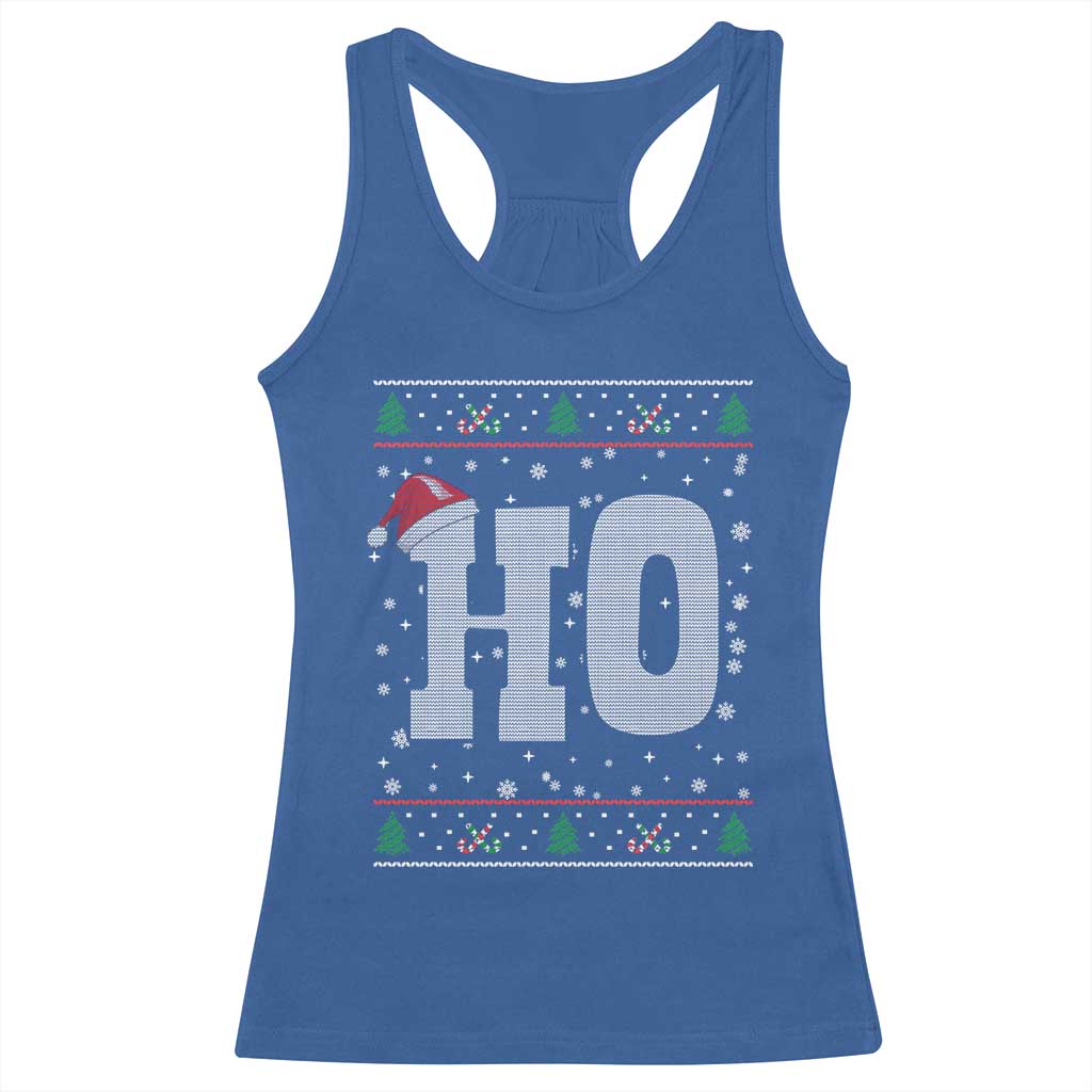 Where's My Ho At Matching Ugly Christmas Racerback Tank Top Ho Funny Couples TS10 Royal Blue Print Your Wear