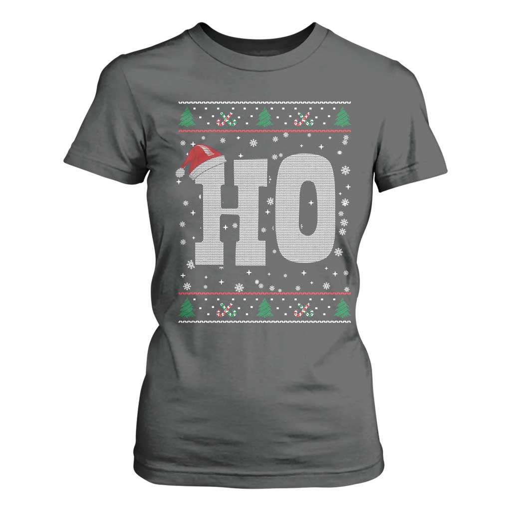 Where's My Ho At Matching Ugly Christmas T Shirt For Women Ho Funny Couples TS10 Dark Heather Print Your Wear