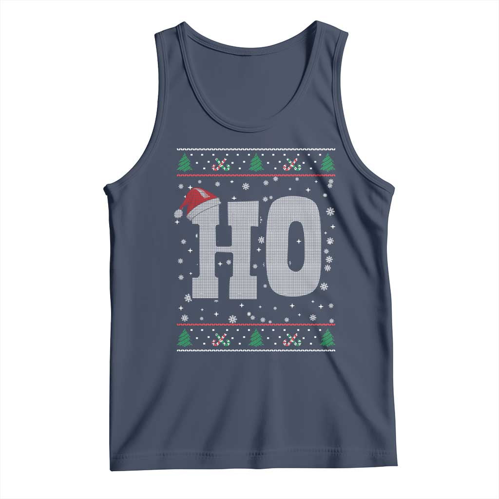 Where's My Ho At Matching Ugly Christmas Tank Top Ho Funny Couples TS10 Navy Print Your Wear
