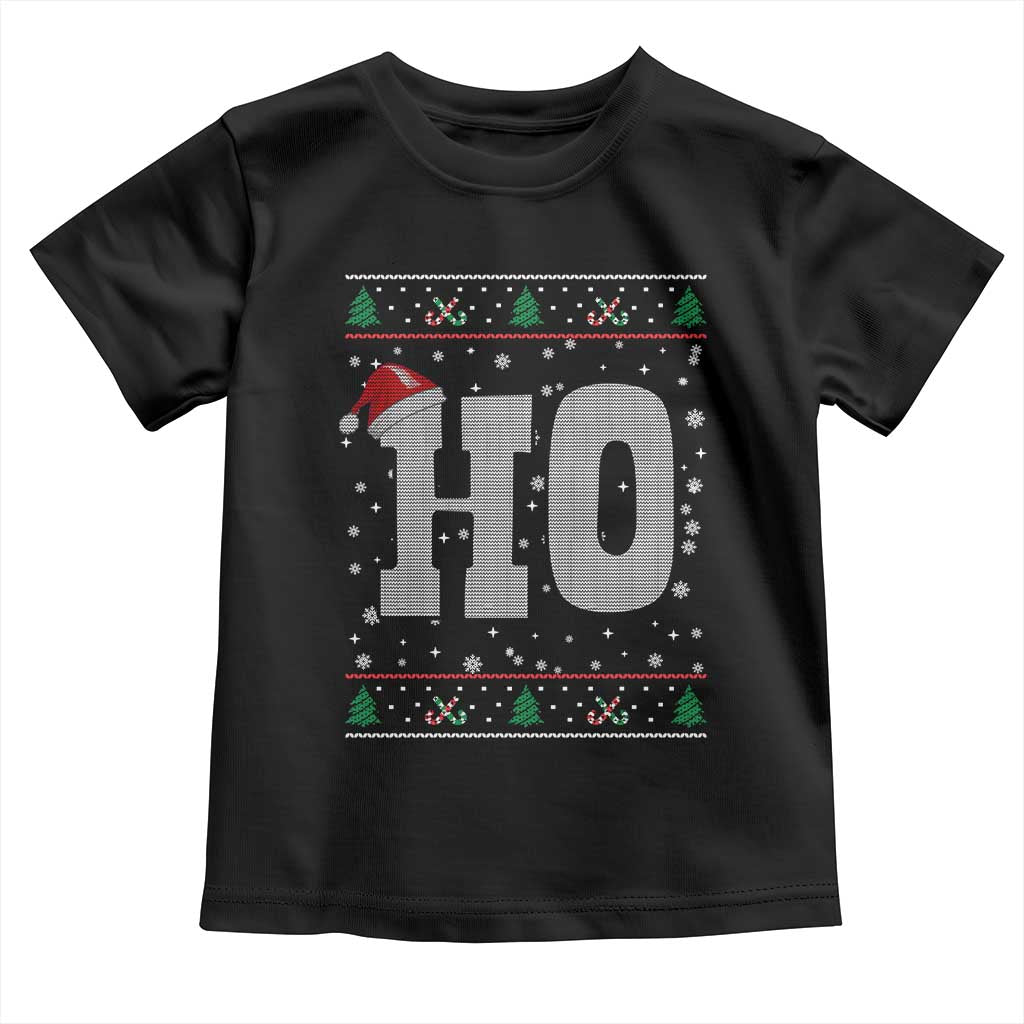 Where's My Ho At Matching Ugly Christmas Toddler T Shirt Ho Funny Couples TS10 Black Print Your Wear