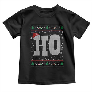 Where's My Ho At Matching Ugly Christmas Toddler T Shirt Ho Funny Couples TS10 Black Print Your Wear