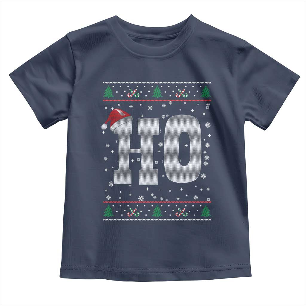 Where's My Ho At Matching Ugly Christmas Toddler T Shirt Ho Funny Couples TS10 Navy Print Your Wear