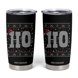 Where's My Ho At Matching Ugly Christmas Tumbler Cup Ho Funny Couples TS10 Black Print Your Wear