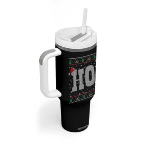 Where's My Ho At Matching Ugly Christmas Tumbler With Handle Ho Funny Couples TS10 Print Your Wear