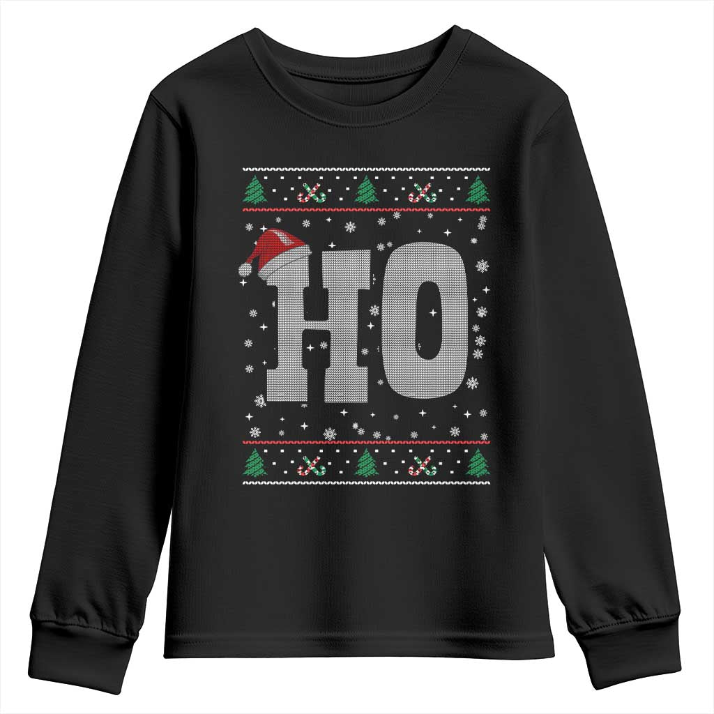 Where's My Ho At Matching Ugly Christmas Youth Sweatshirt Ho Funny Couples TS10 Black Print Your Wear
