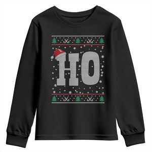 Where's My Ho At Matching Ugly Christmas Youth Sweatshirt Ho Funny Couples TS10 Black Print Your Wear