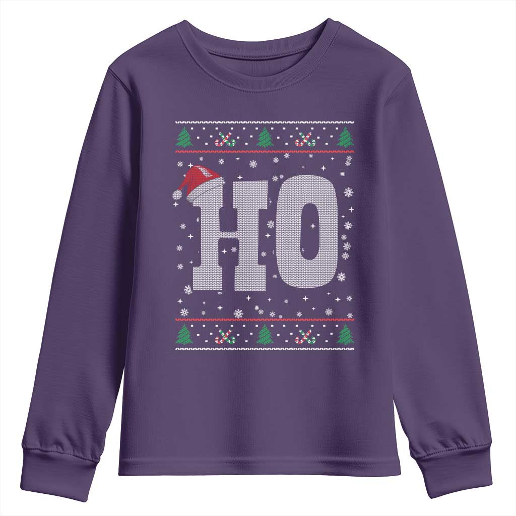 Where's My Ho At Matching Ugly Christmas Youth Sweatshirt Ho Funny Couples TS10 Purple Print Your Wear