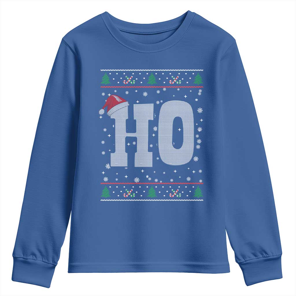 Where's My Ho At Matching Ugly Christmas Youth Sweatshirt Ho Funny Couples TS10 Royal Blue Print Your Wear