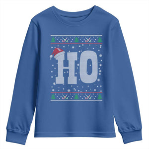 Where's My Ho At Matching Ugly Christmas Youth Sweatshirt Ho Funny Couples TS10 Royal Blue Print Your Wear