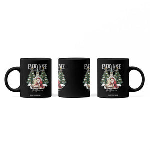Every Knee Shall Bow Coffee Mug Nativity Scene Santa and Baby Jesus Christmas TS10 Print Your Wear