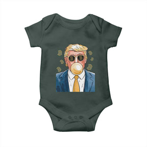 Trump Bitcoin Baby Onesie 2024 President Funny Golden Trump Bubble Gum TS10 Print Your Wear