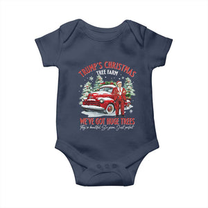 Funny Trump Christmas Tree Farm Baby Onesie Make Xmas Great Again TS10 Navy Print Your Wear