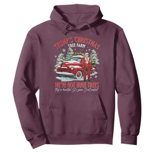 Funny Trump Christmas Tree Farm Hoodie Make Xmas Great Again TS10 Maroon Print Your Wear