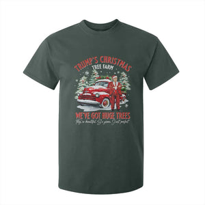 Funny Trump Christmas Tree Farm T Shirt For Kid Make Xmas Great Again TS10 Dark Forest Green Print Your Wear