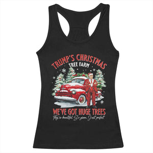 Funny Trump Christmas Tree Farm Racerback Tank Top Make Xmas Great Again TS10 Black Print Your Wear