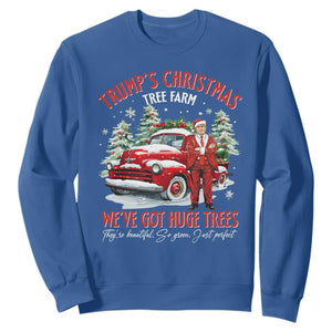 Funny Trump Christmas Tree Farm Sweatshirt Make Xmas Great Again TS10 Royal Blue Print Your Wear