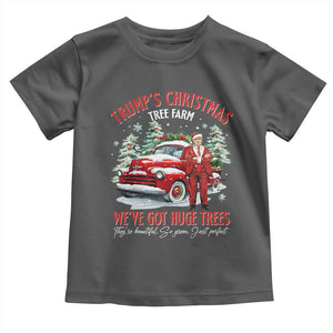 Funny Trump Christmas Tree Farm Toddler T Shirt Make Xmas Great Again TS10 Dark Heather Print Your Wear