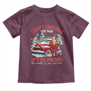 Funny Trump Christmas Tree Farm Toddler T Shirt Make Xmas Great Again TS10 Maroon Print Your Wear