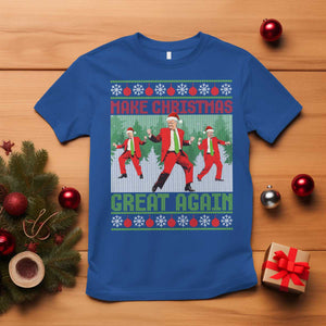 Funny Trump Christmas T Shirt Make Xmas Great Again Ugly Sweater Santa Trump Dance Pajamas TS10 Royal Blue Print Your Wear