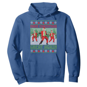 Funny Trump Christmas Hoodie Make Xmas Great Again Ugly Sweater Santa Trump Dance Pajamas TS10 Royal Blue Print Your Wear