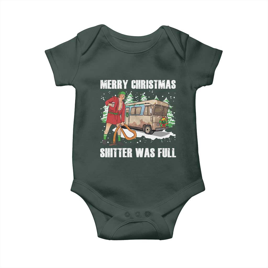 Funny Christmas Trump Baby Onesie Shitter Was Full Ugly Xmas TS10 Print Your Wear