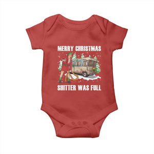 Funny Christmas Trump Baby Onesie Shitter Was Full Ugly Xmas TS10 Red Print Your Wear