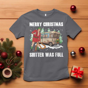 Funny Christmas Trump T Shirt Shitter Was Full Ugly Xmas TS10 Charcoal Print Your Wear