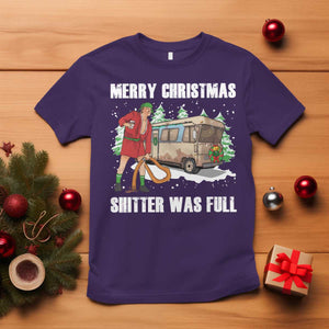 Funny Christmas Trump T Shirt Shitter Was Full Ugly Xmas TS10 Purple Print Your Wear