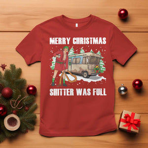 Funny Christmas Trump T Shirt Shitter Was Full Ugly Xmas TS10 Red Print Your Wear