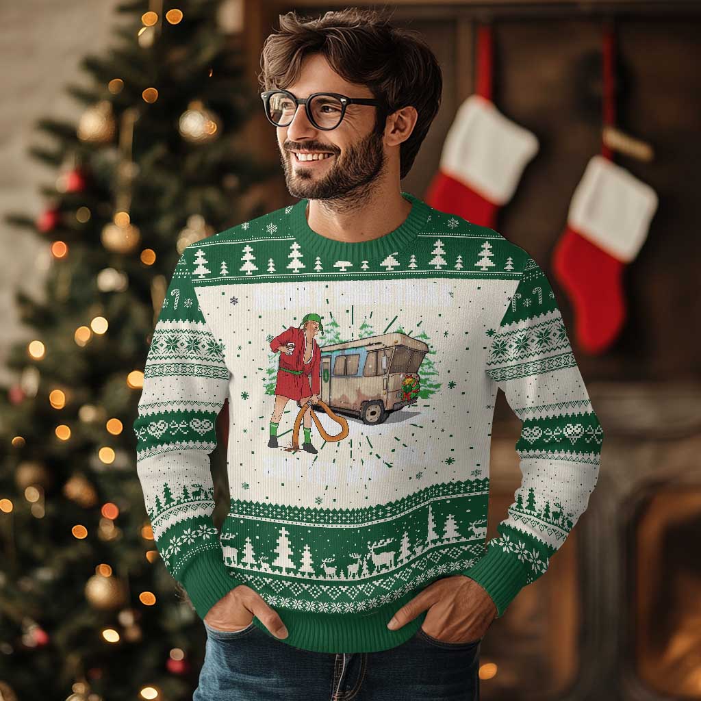 Funny Christmas Trump Ugly Christmas Sweater Shitter Was Full Ugly Xmas TS10 Green Print Your Wear