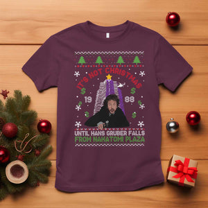 Christmas Nakatomi Plaza T Shirt Hans Gruber Xmas Party 2024 Ugly Gift TS10 Maroon Print Your Wear