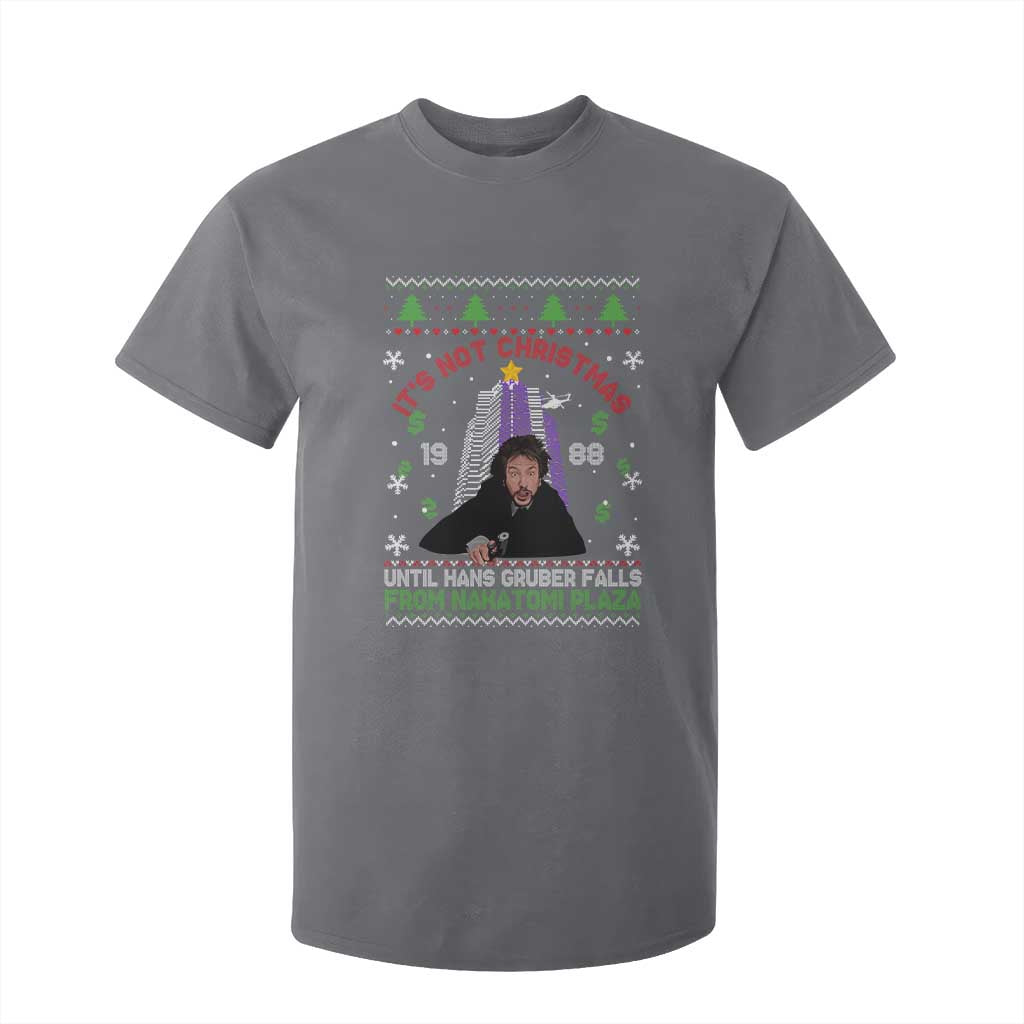 Christmas Nakatomi Plaza T Shirt For Kid Hans Gruber Xmas Party 2024 Ugly Gift TS10 Charcoal Print Your Wear