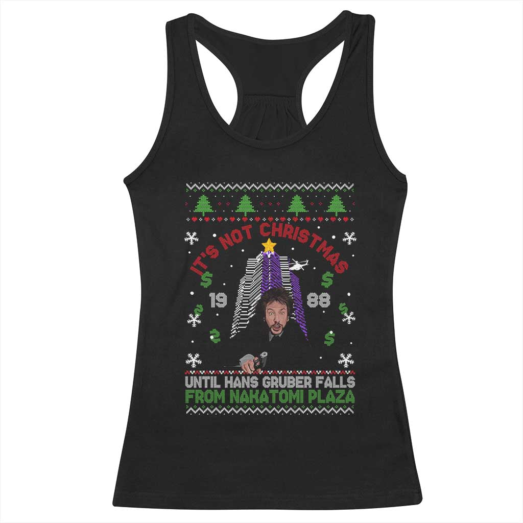 Christmas Nakatomi Plaza Racerback Tank Top Hans Gruber Xmas Party 2024 Ugly Gift TS10 Black Print Your Wear