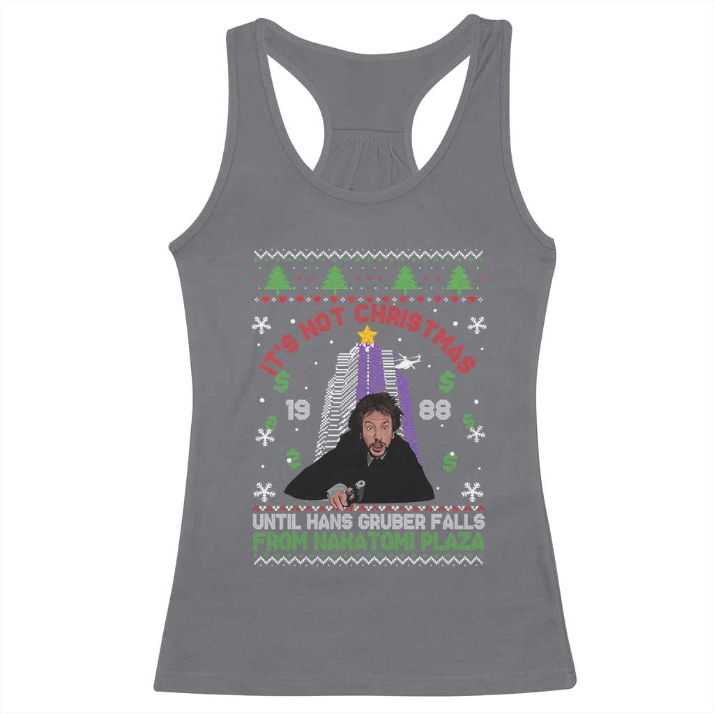Christmas Nakatomi Plaza Racerback Tank Top Hans Gruber Xmas Party 2024 Ugly Gift TS10 Charcoal Print Your Wear