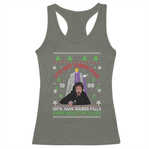 Christmas Nakatomi Plaza Racerback Tank Top Hans Gruber Xmas Party 2024 Ugly Gift TS10 Military Green Print Your Wear