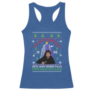 Christmas Nakatomi Plaza Racerback Tank Top Hans Gruber Xmas Party 2024 Ugly Gift TS10 Royal Blue Print Your Wear