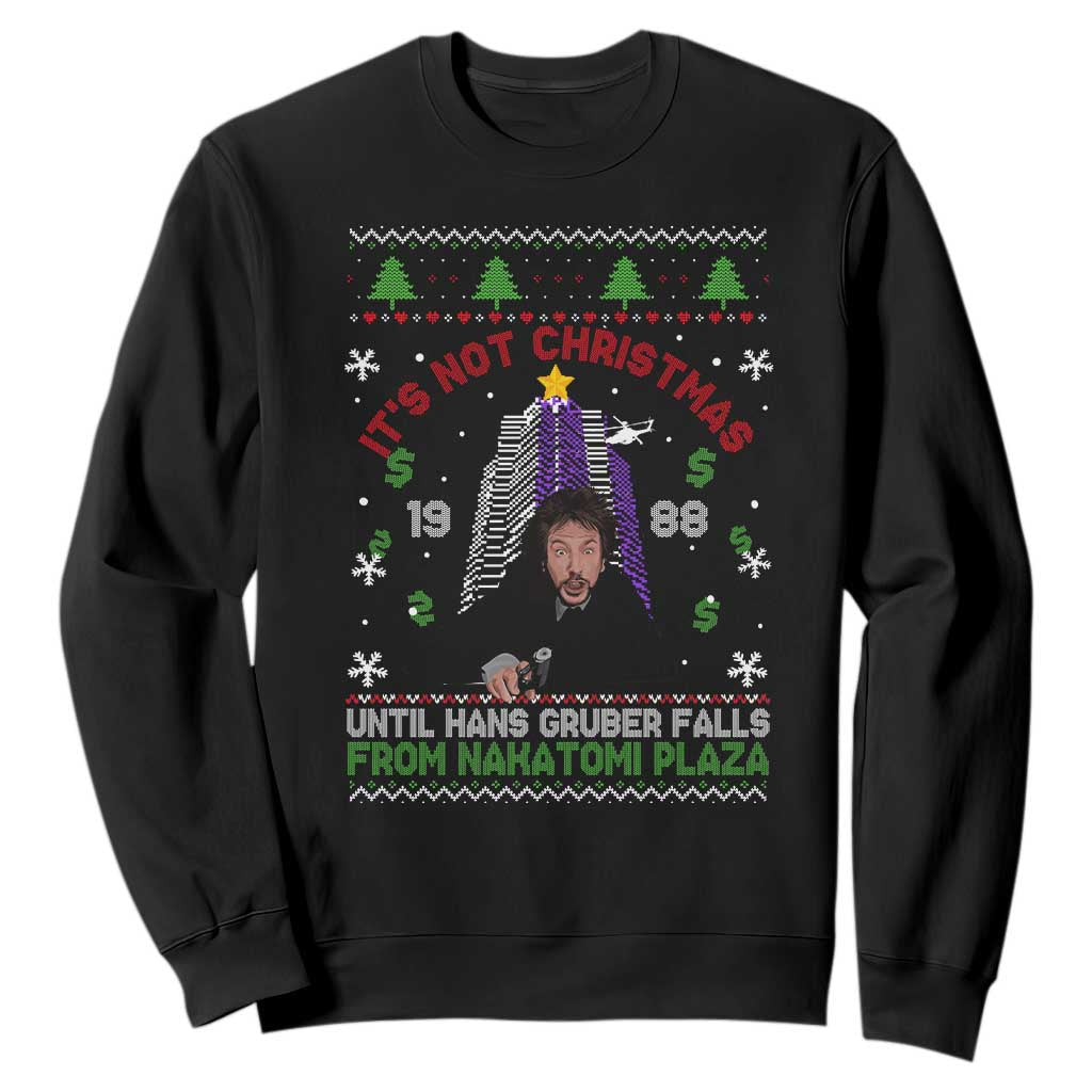 Christmas Nakatomi Plaza Sweatshirt Hans Gruber Xmas Party 2024 Ugly Gift TS10 Black Print Your Wear