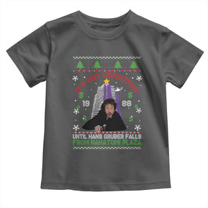 Christmas Nakatomi Plaza Toddler T Shirt Hans Gruber Xmas Party 2024 Ugly Gift TS10 Dark Heather Print Your Wear