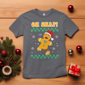 Gingerbread Man Oh Snap Christmas T Shirt TS10 Charcoal Print Your Wear