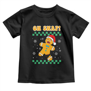 Gingerbread Man Oh Snap Christmas Toddler T Shirt TS10 Black Print Your Wear