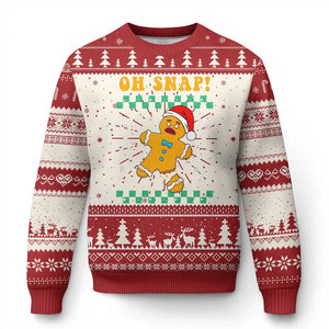 Gingerbread Man Oh Snap Xmas Ugly Christmas Sweater TS10 Red Print Your Wear