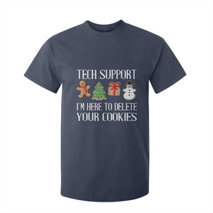 Christmas Tech Support T Shirt For Kid Here To Delete Cookies IT Xmas TS10 Navy Print Your Wear