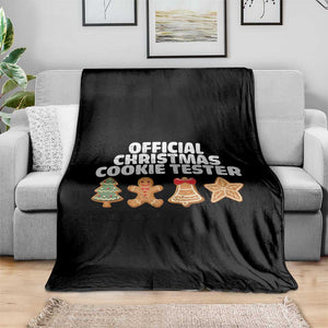 Official Christmas Cookie Tester Throw Blanket Taster Baking Crew Sibling Matching TS10 Print Your Wear