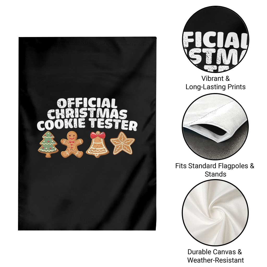 Official Christmas Cookie Tester Garden Flag Taster Baking Crew Sibling Matching TS10 Print Your Wear