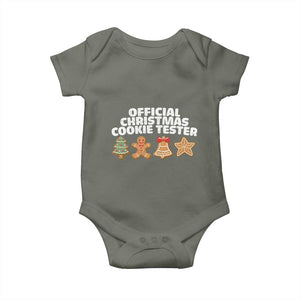 Official Christmas Cookie Tester Baby Onesie Taster Baking Crew Sibling Matching TS10 Military Green Print Your Wear