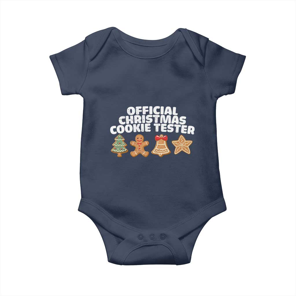 Official Christmas Cookie Tester Baby Onesie Taster Baking Crew Sibling Matching TS10 Navy Print Your Wear