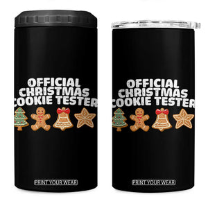 Official Christmas Cookie Tester 4 in 1 Can Cooler Tumbler Taster Baking Crew Sibling Matching TS10 One Size: 16 oz Black Print Your Wear